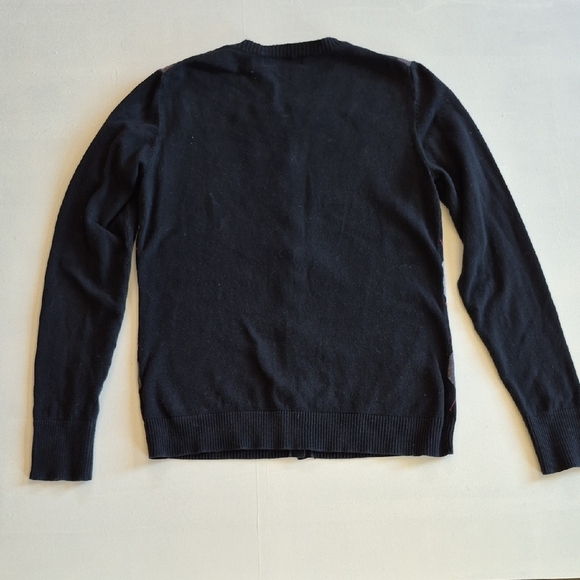 Merona Black and Gray Cardigan Sweater with Argyle Design - Picture 5 of 5